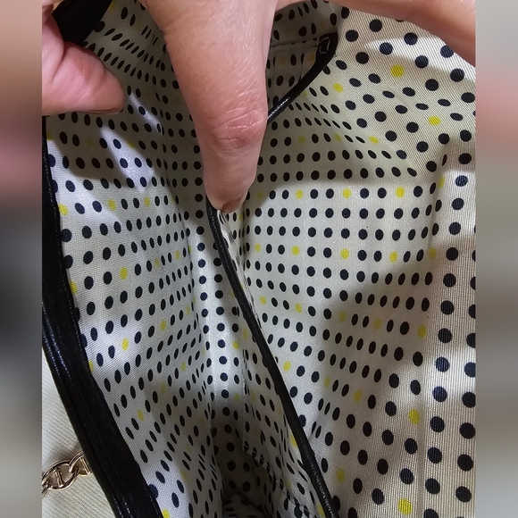 Kate Spade Black Leather 2 Way Clutch Shoulder Handbag Gold Chain & Dustbag EUC - Picture 12 of 16